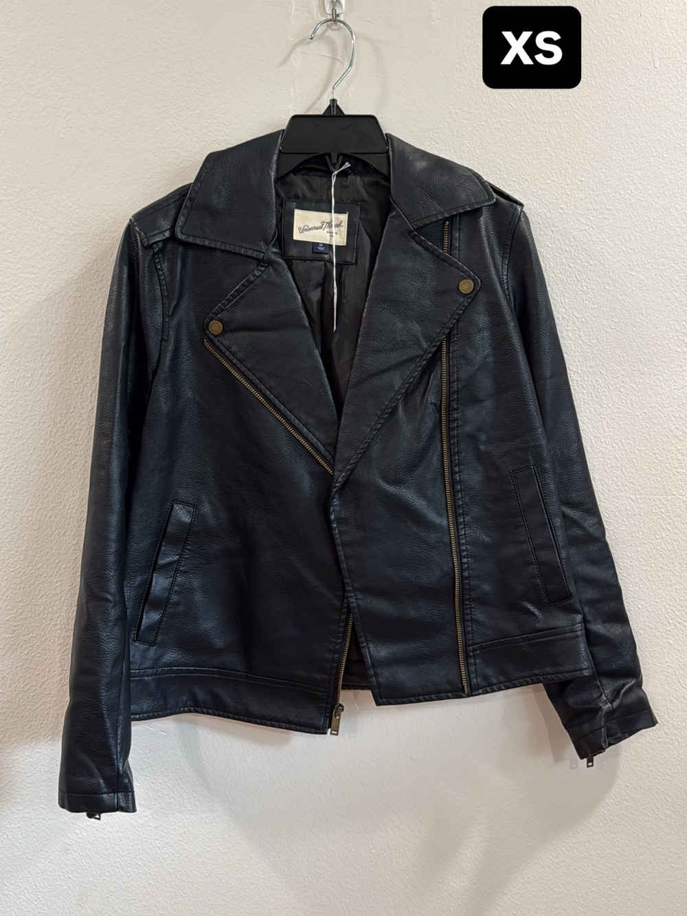 Blank NYC Black Faux Leather Moto Jacket